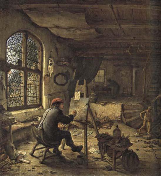 Adriaen van ostade The Painter in his Studio china oil painting image